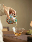 "Splendid Intertwining Lotus" Falangcai Sancai Gaiwan (Large Edition)