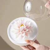 White Jade Porcelain Water Lily Incense Holder and Aroma Diffuser