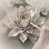 White Jade Porcelain Water Lily Incense Holder and Aroma Diffuser