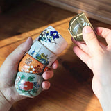 Kutani Five Blossoms Tea Cup Collection