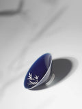 Imperial Blue Silver Bamboo Douli Tea Cup