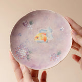 Hand-Painted Famille Rose Koi Fish Tea Tray