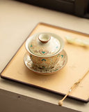 Ru Ware "Dunhuang Phoenix Feather" Sancai Gaiwan
