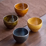 Mino Ware "Autumn Harmony" Tea/sake Cup Set of Five – A Celebration of Seasonal Beauty